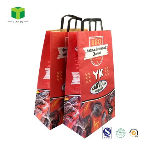 10Kg 15Kg 9Kg 7Kg 16Lb 20Lbs Hardwood Lump Charcoal Packaging Paper Bag