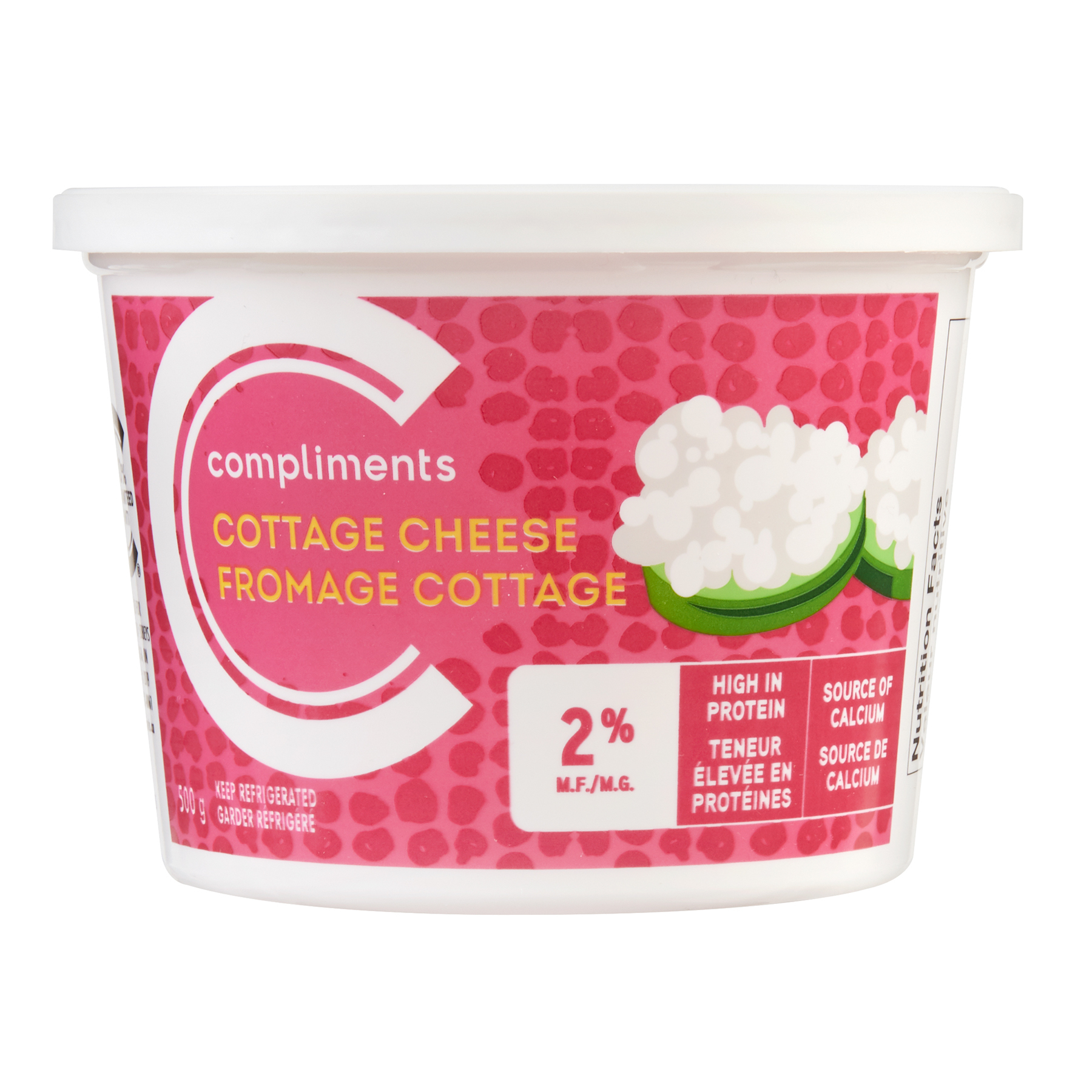 2% Cottage Cheese 500 G | Compliments.ca