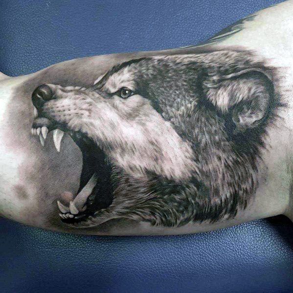 50 Realistic Wolf Tattoo Designs For Men Canine Ink Ideas