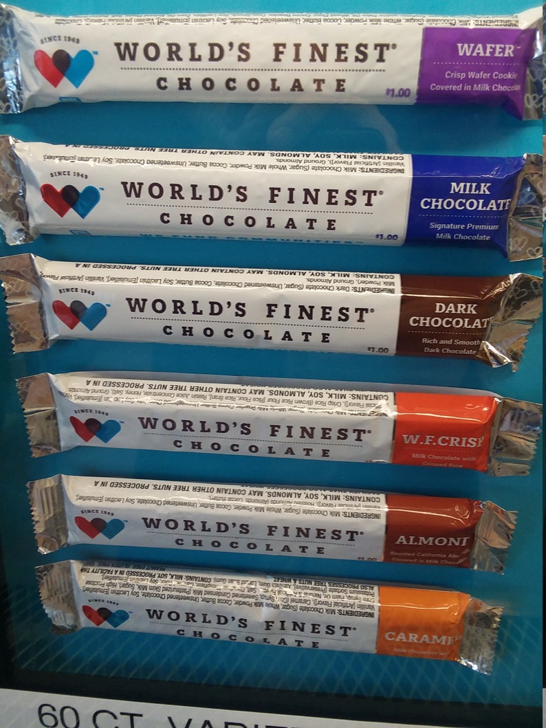 6 Assorted World S Finest Chocolate One Dollar Bars One Etsy