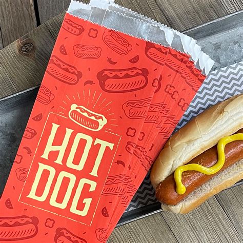 75 Printed Foil Hot Dog Bags Cookout Picnic Tailgating Etsy