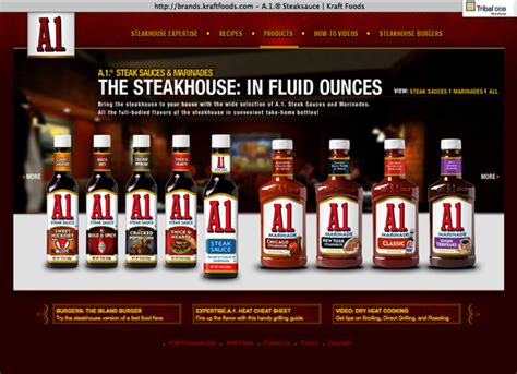 A1 Steak Sauce Site Design On Behance