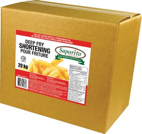 All Vegetable Deep Fry Shortening Saporito Foods Ltd