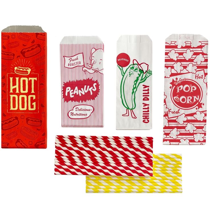 Amazon Com Outside The Box Papers Printed Foil Hot Dog Bags 75 Pack