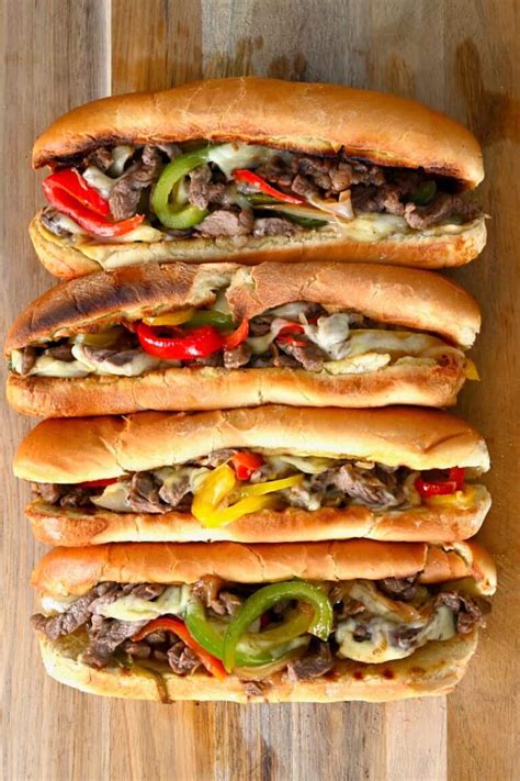 Authentic Philly Cheesesteak Sandwich Alphafoodie