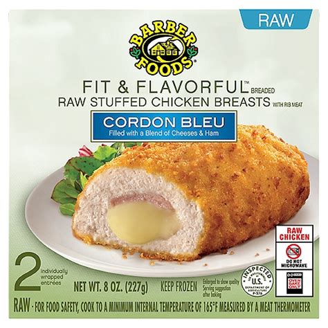 Barber Foods Fit Flavorful Stuffed Chicken Breasts Cordon Bleu 2