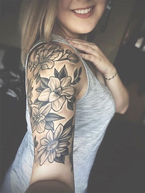 Black And White Half Sleeve Women Tattoo Tattoos For Women Half Sleeve Sleeve Tattoos For