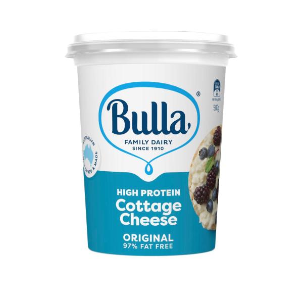 Buy Bulla Dairy Low Fat Plain Cottage Cheese 500G Coles