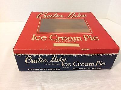 Crater Lake Ice Cream Pie Box Klamath Falls Creamery Oregon