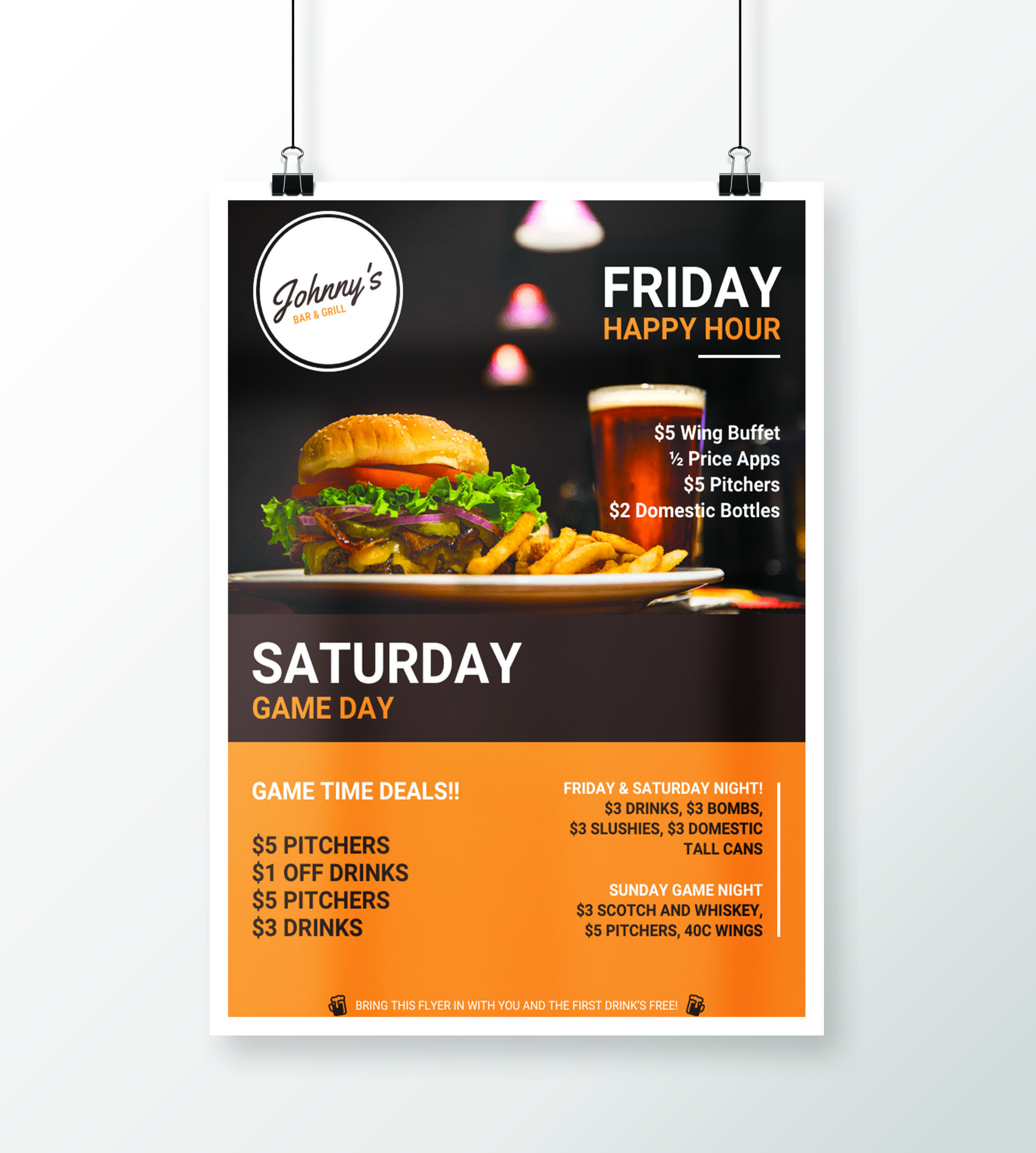 Creative Bar Restaurant Event Flyer Idea Venngage Flyer Examples