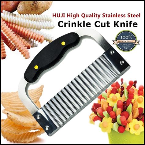 Crinkle Cutter Garnishing Knife French Fry Potato Cutter Stainless