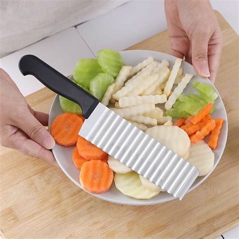 Crinkle Cutter Knife Potatoes Crinkle Fry Cut And Vegetable Cutter For