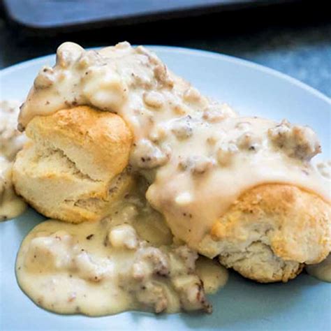 Easy Biscuits And Gravy W Sausage Rosemary Gravy