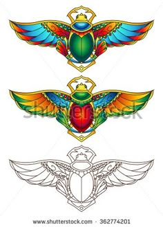 Egyptian Scarab Tattoo Design By Wendy Mcaninch Egyptian Drawings