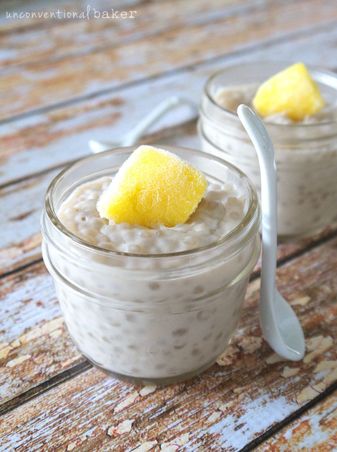 Gluten Free Vegan Coconut Mango Tapioca Pudding Paleo