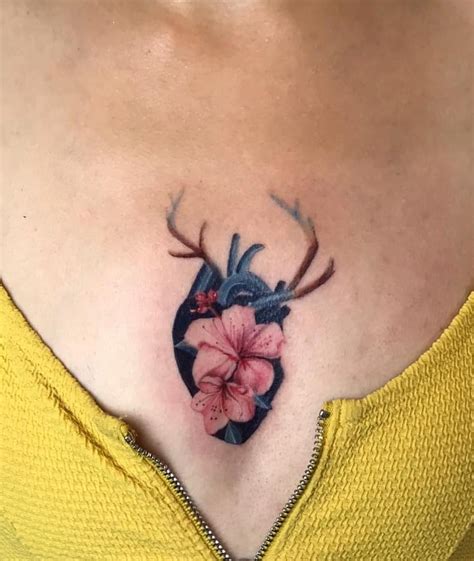 Heart Sternum Tattoo