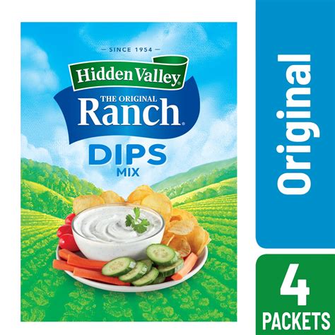 Hidden Valley Original Ranch Dips Mix Gluten Free 1 Packet Walmart