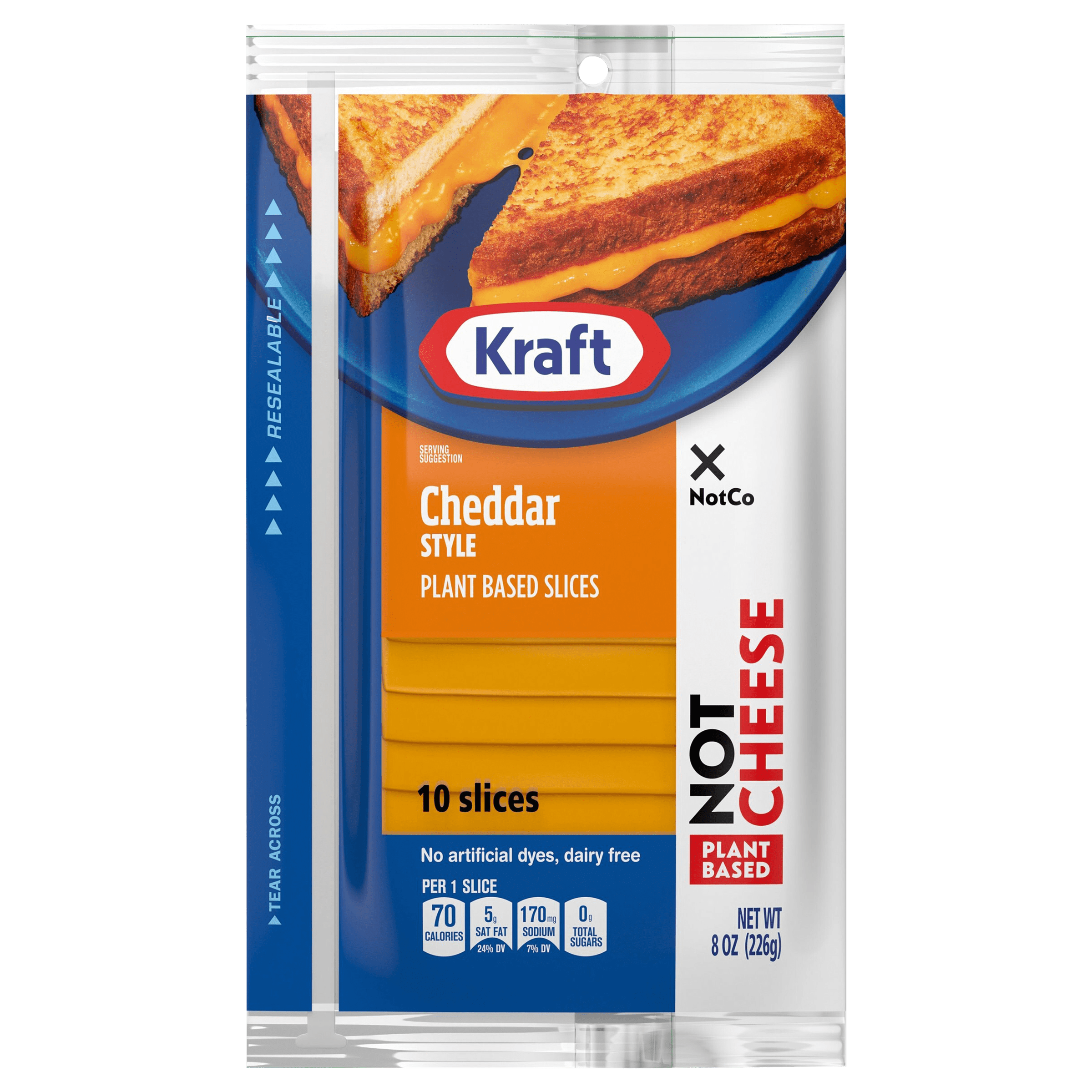 Kraft Cheese Slices Cheddar Style Plant Based