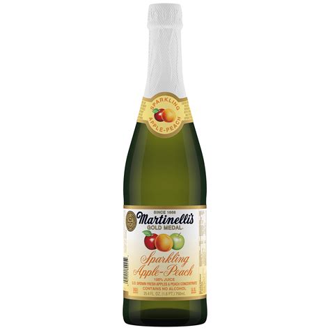 Martinelli's Gold Medal Sparkling Apple-Peach Cider With 100% Pure ...