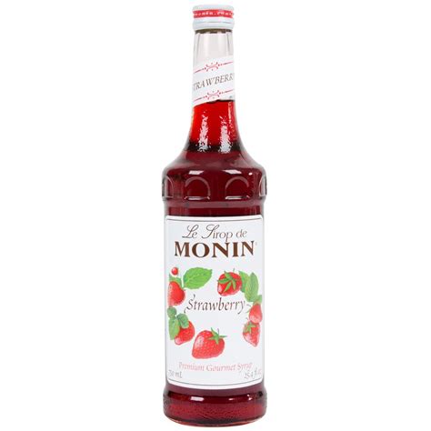 Monin 750 Ml Premium Strawberry Flavoring Fruit Syrup