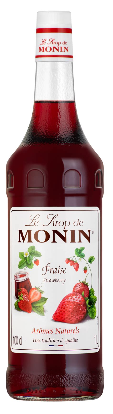 Monin Strawberry Syrup 1L 0% - Nevejan