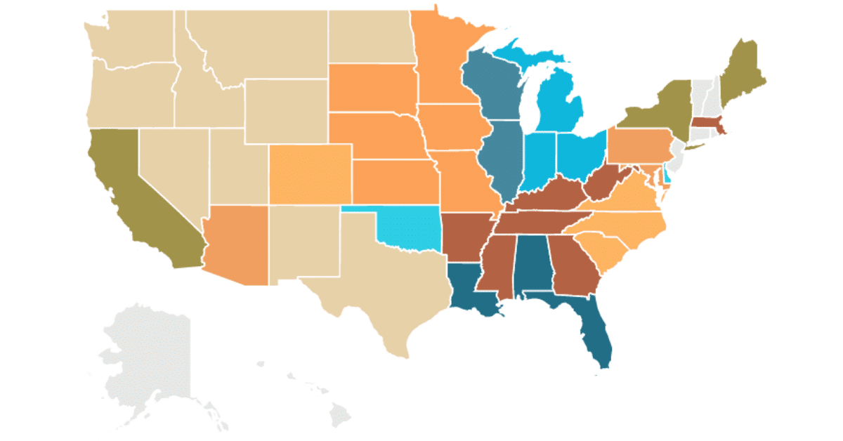 Most Popular Grocery Stores By State U S Grocery Store Map