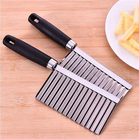 Potato Wavy Cutter 1 Pcs Stainless Steel Vegetable Cutting Knife Potato