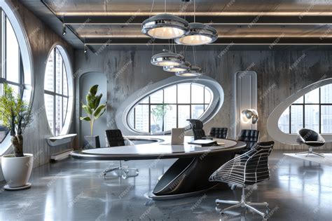 Premium Photo Innovative Office Design A Creative Model For The Workplace Blending Cuttingedge