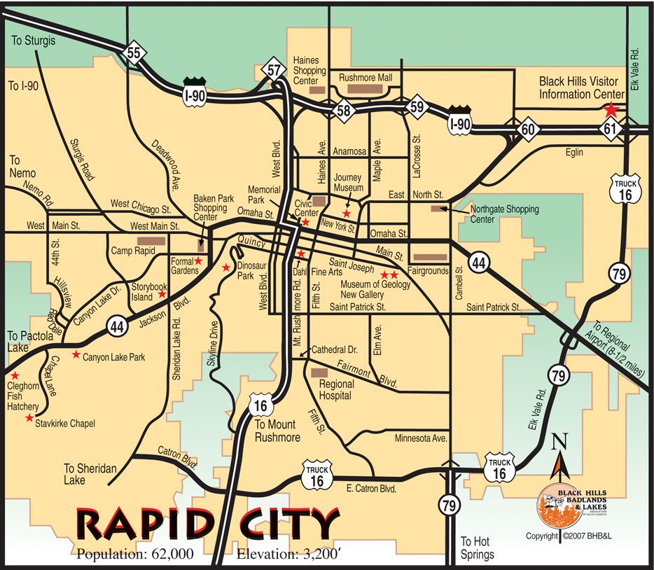 Rapid City South Dakota Area Map Amp More