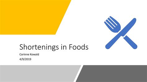 Shortenings In Foods Corinne Kowald 4 9 Ppt Download