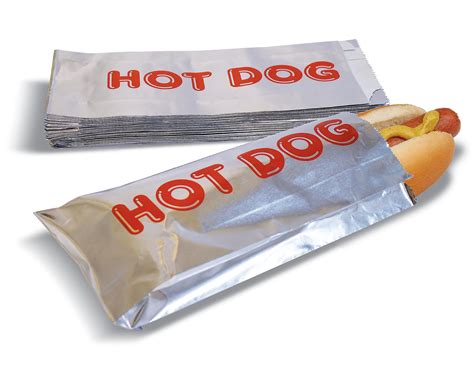 Silver Foil Hot Dog Bags 9 Unprinted Hot Dog Wrappers 60 Bags Ebay