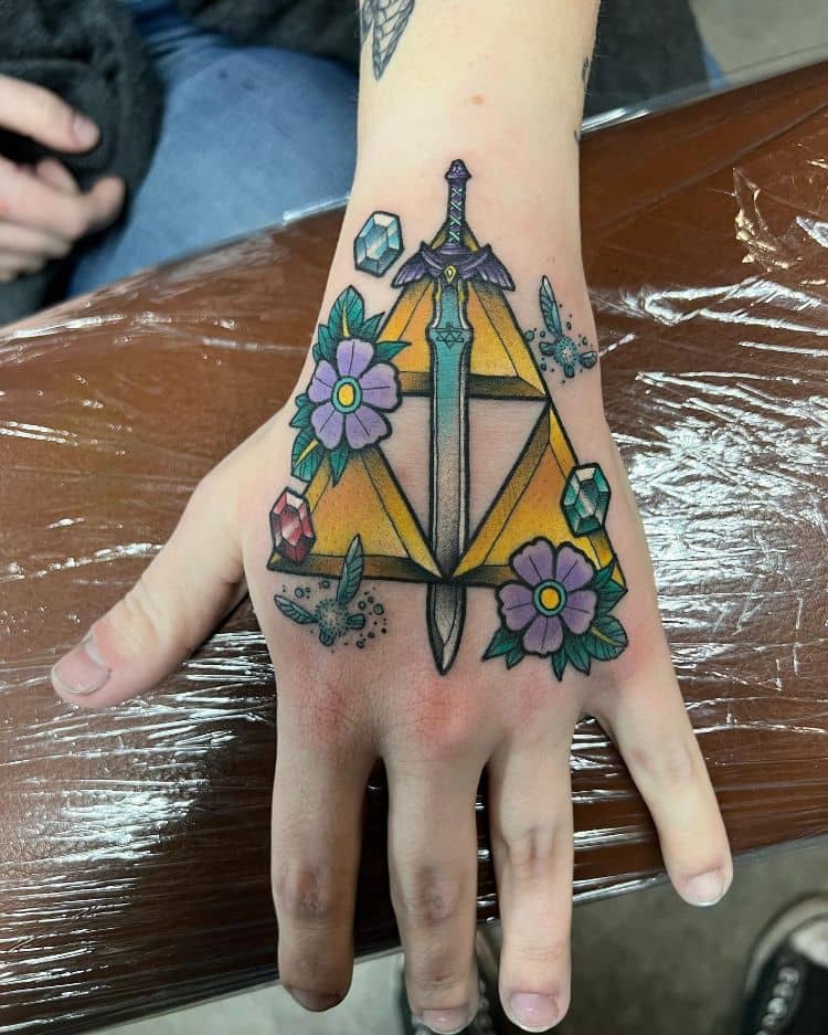 Small Legend Of Zelda Tattoos Hand Tattoo Zelda Practice Skin Fake Tattoos Geekologie Tats