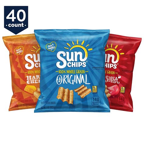 Sunchips Multigrain Chips Variety Pack 40 Count 1 Oz Bags Walmart