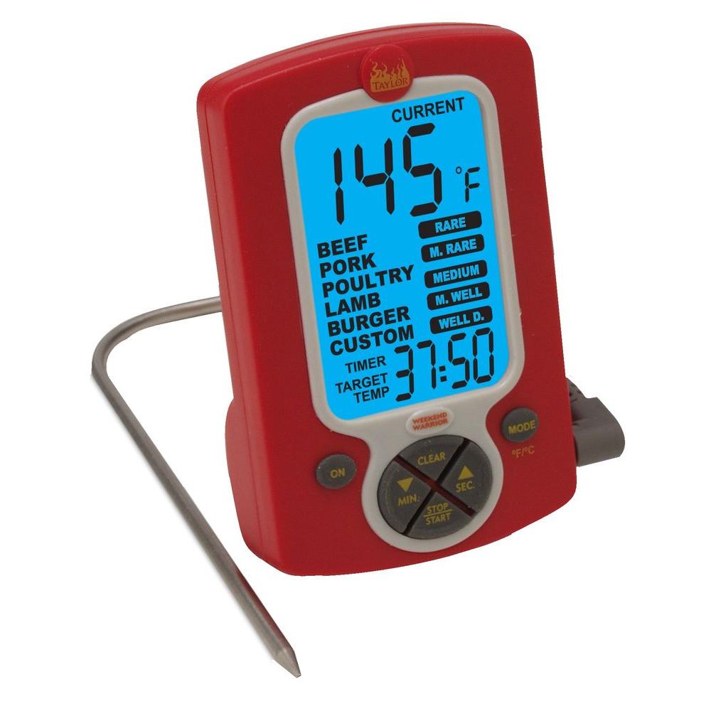 Taylor Weekend Warrior Remote Probe Cooking Thermometer 808N4l The