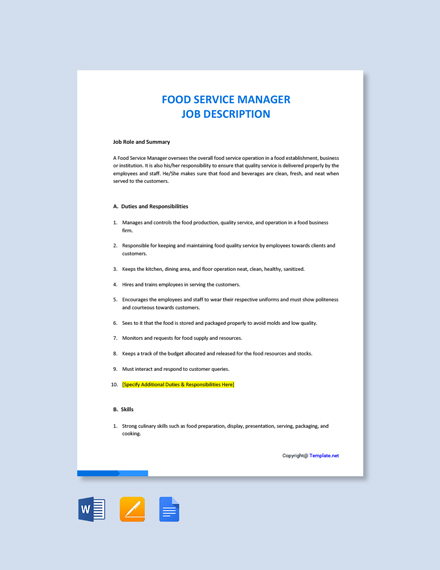 The Ultimate Food Service Job Description A Comprehensive Guide