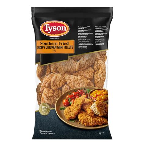 Tyson Halal Crispy Southern Fried Chicken Strips 1X1kg My Africa Caribbean